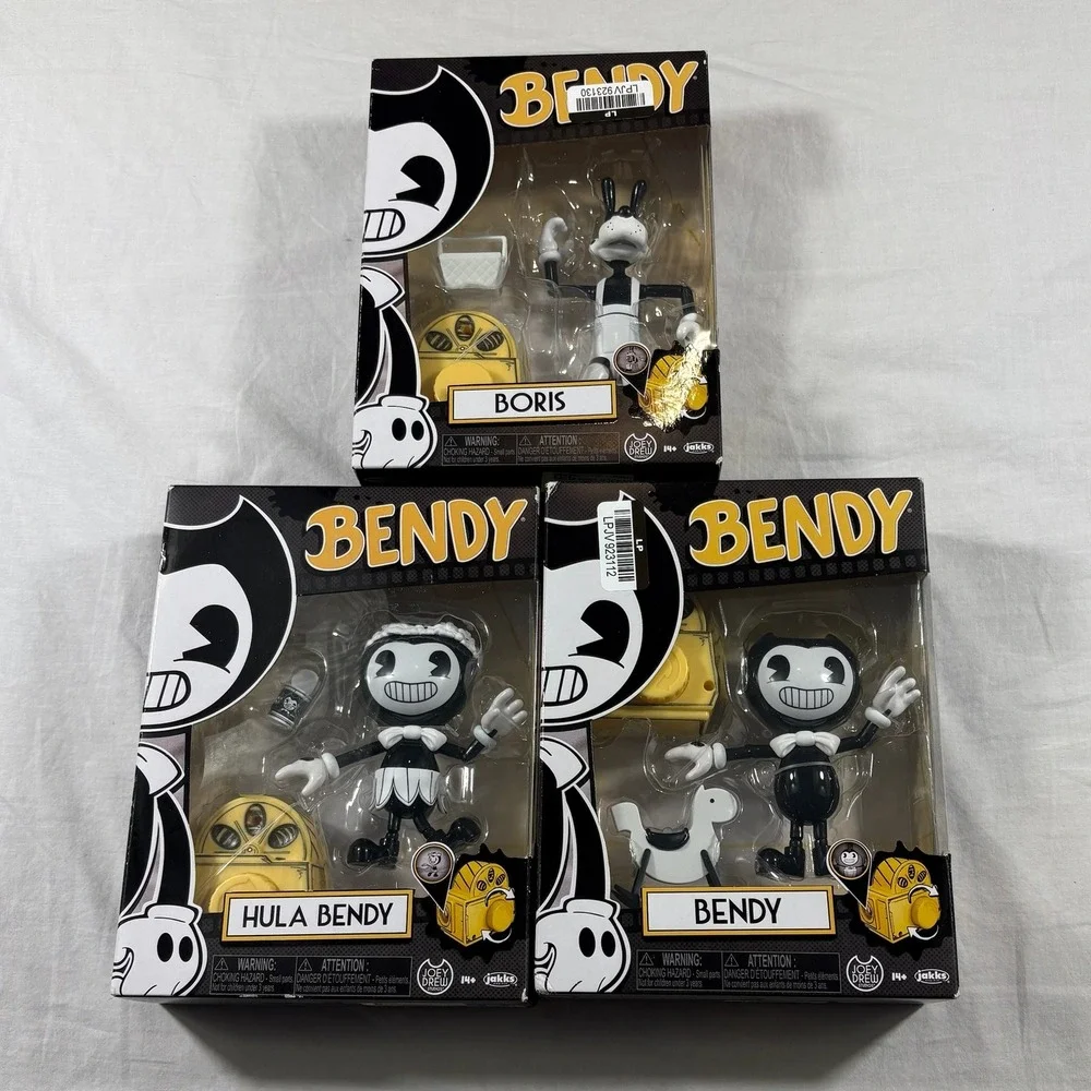 Jakks Pacific Bendy Action Figures Set Boris, Hula,‎ Bendy NEW 3pk